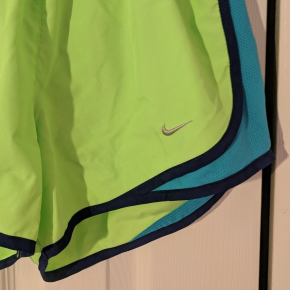 Nike Dri-fit shorts lime green and blue - Picture 2 of 5